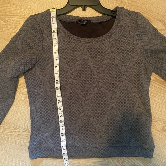Chic Minimalist Twentyfourseven Grey Textured Pullover Sweater Cozy & Stylish - Picture 6 of 12